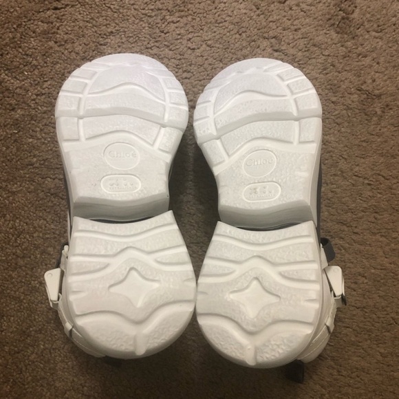 Chloe white and smoked grey sonnie sneakers - high top size 7 - Picture 5 of 5